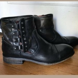 John Varvatos Collection Side Buckle Boots Size 11